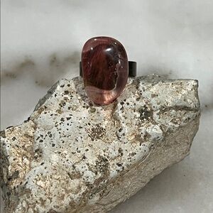 Pink Cherry Quartz Stone Ring